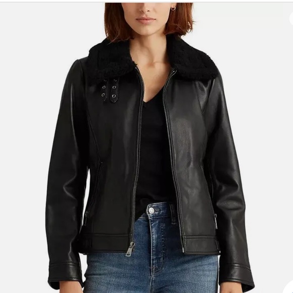 NEW* Ralph Lauren (Lauren) Leather Jacket *nwot” - Picture 1 of 8